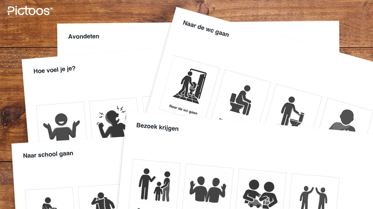 Een aantal voorbeelden van sets op pictoos.nl